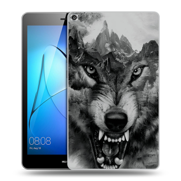 Силиконовый чехол на планшета Huawei MediaPad T3 8 с принтом Волк