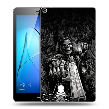 Силиконовый чехол на планшета Huawei MediaPad T3 8 с принтом Скелет Силиконовый чехол на планшета Huawei MediaPad T3 8 с принтом Скелет