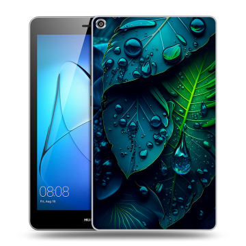 Силиконовый чехол на Huawei MediaPad T3 8 с принтом Листья Силиконовый чехол на Huawei MediaPad T3 8 с принтом Листья
