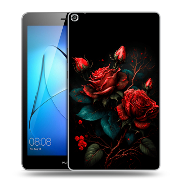 Силиконовый чехол на Huawei MediaPad T3 8 с принтом Розы красные