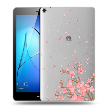 Силиконовый чехол на Huawei MediaPad T3 8 с принтом Ветка сакуры
