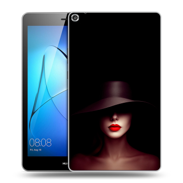 Силиконовый чехол на Huawei MediaPad T3 8 с принтом Девушка в шляпе