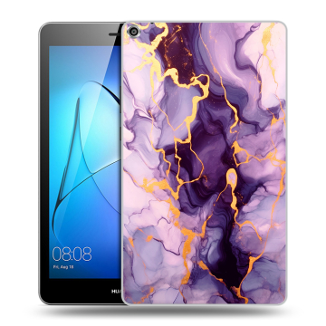 Силиконовый чехол на Huawei MediaPad T3 8 с принтом Мрамор
