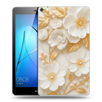 Силиконовый чехол на Huawei MediaPad T3 8 с принтом Цветы