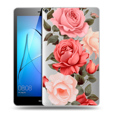 Силиконовый чехол на Huawei MediaPad T3 8 с принтом Розы Силиконовый чехол на Huawei MediaPad T3 8 с принтом Розы