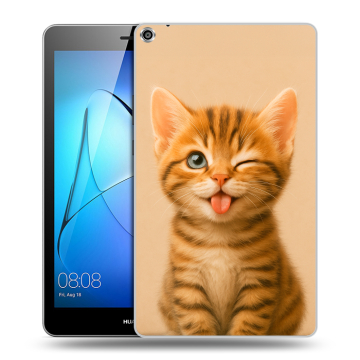 Силиконовый чехол на Huawei MediaPad T3 8 с принтом котенок
