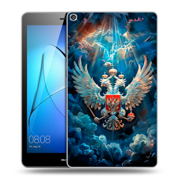 Силиконовый чехол на Huawei MediaPad T3 8 с принтом Герб флаг России
