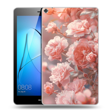 Силиконовый чехол на Huawei MediaPad T3 8 с принтом Розовые розы