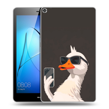 Силиконовый чехол на Huawei MediaPad T3 8 с принтом утка в очках