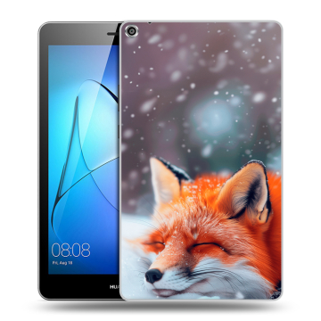 Силиконовый чехол на Huawei MediaPad T3 8 с принтом лиса Силиконовый чехол на Huawei MediaPad T3 8 с принтом лиса