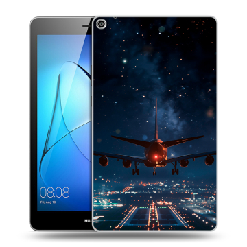 Силиконовый чехол на Huawei MediaPad T3 8 с принтом самолет