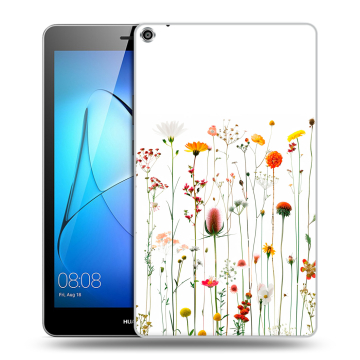 Силиконовый чехол на Huawei MediaPad T3 8 с принтом цветы