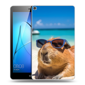 Силиконовый чехол на Huawei MediaPad T3 8 с принтом Капибара