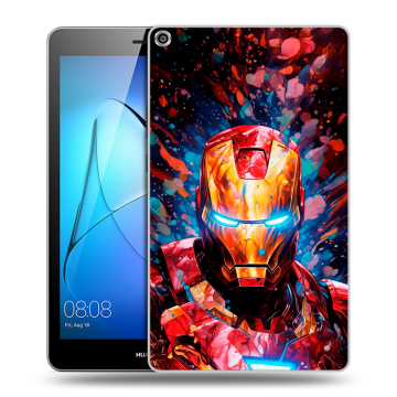Силиконовый чехол на Huawei MediaPad T3 8 с принтом Железный человек Ironman
