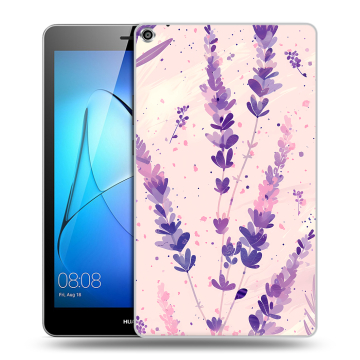 Силиконовый чехол на Huawei MediaPad T3 8 с принтом цветы лаванда