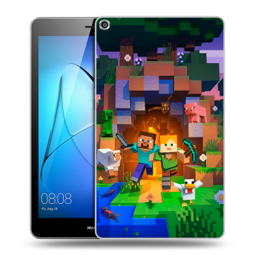 Силиконовый чехол на Huawei MediaPad T3 8 с принтом Майнкрафт Minecraft Силиконовый чехол на Huawei MediaPad T3 8 с принтом Майнкрафт Minecraft