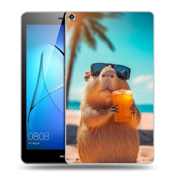 Силиконовый чехол на Huawei MediaPad T3 8 с принтом Капибара