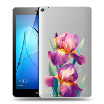 Силиконовый чехол на Huawei MediaPad T3 8 с принтом Цветы орхидеи
