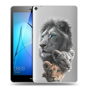 Силиконовый чехол на Huawei MediaPad T3 8 с принтом Львы