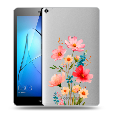 Силиконовый чехол на Huawei MediaPad T3 8 с принтом Цветы