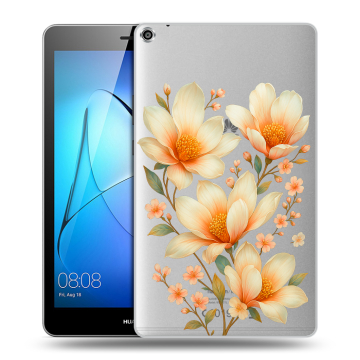 Силиконовый чехол на Huawei MediaPad T3 8 с принтом Цветы