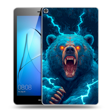 Силиконовый чехол на Huawei MediaPad T3 8 с принтом Медведь