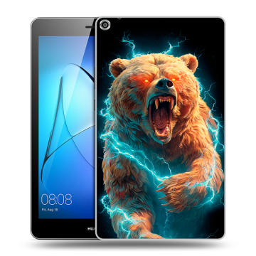 Силиконовый чехол на Huawei MediaPad T3 8 с принтом Медведь