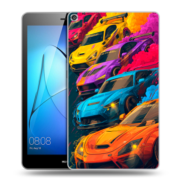 Силиконовый чехол на Huawei MediaPad T3 8 с принтом Тачки