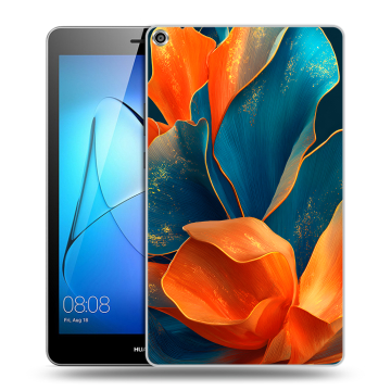 Силиконовый чехол на Huawei MediaPad T3 8 с принтом Цветы