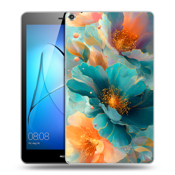 Силиконовый чехол на Huawei MediaPad T3 8 с принтом Цветы
