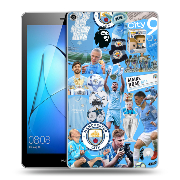 Силиконовый чехол на Huawei MediaPad T3 8 с принтом Man City Манчестер Сити