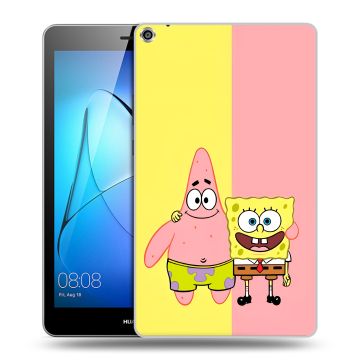 Силиконовый чехол на Huawei MediaPad T3 8 с принтом Спанч боб Спанчбоб
