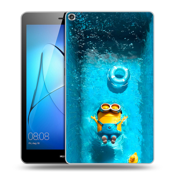 Силиконовый чехол на Huawei MediaPad T3 8 с принтом Миньоны Силиконовый чехол на Huawei MediaPad T3 8 с принтом Миньоны