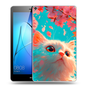 Силиконовый чехол на Huawei MediaPad T3 8 с принтом Красивый кот