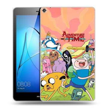 Силиконовый чехол на Huawei MediaPad T3 8 с принтом Adventure time Время приключений