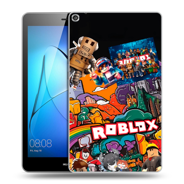 Силиконовый чехол на Huawei MediaPad T3 8 с принтом Roblox Роблокс