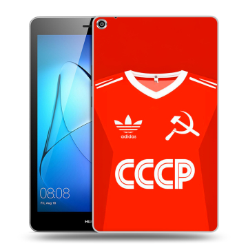Силиконовый чехол на Huawei MediaPad T3 8 с принтом Флаг Герб СССР