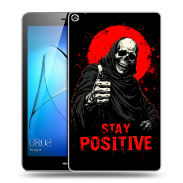 Силиконовый чехол на Huawei MediaPad T3 8 с принтом смешной скелет