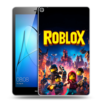 Силиконовый чехол на Huawei MediaPad T3 8 с принтом Roblox Роблокс