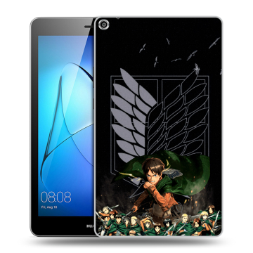 Силиконовый чехол на Huawei MediaPad T3 8 с принтом Атака титанов