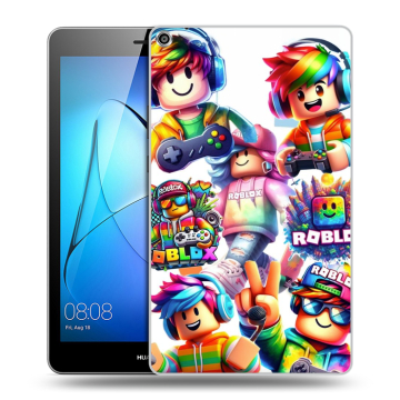 Силиконовый чехол на Huawei MediaPad T3 8 с принтом Roblox Роблокс