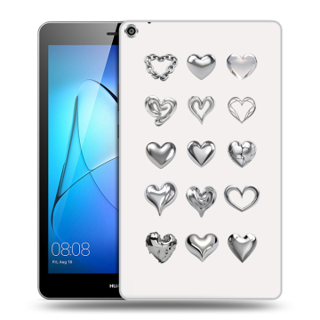 Силиконовый чехол на Huawei MediaPad T3 8 с принтом Y2K сердечки Силиконовый чехол на Huawei MediaPad T3 8 с принтом Y2K сердечки