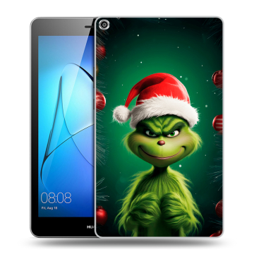 Силиконовый чехол на Huawei MediaPad T3 8 с принтом Гринч Новый год Рождество