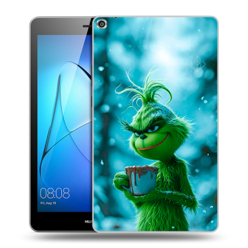 Силиконовый чехол на Huawei MediaPad T3 8 с принтом Новый год гринч