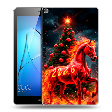 Силиконовый чехол на Huawei MediaPad T3 8 с принтом Новый год