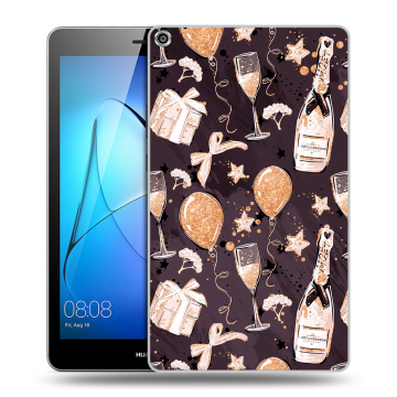 Силиконовый чехол на Huawei MediaPad T3 8 с принтом Новый год