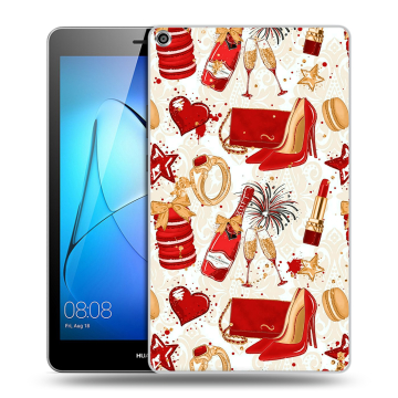 Силиконовый чехол на Huawei MediaPad T3 8 с принтом Новый год
