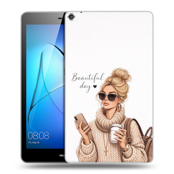 Силиконовый чехол на Huawei MediaPad T3 8 с принтом женский