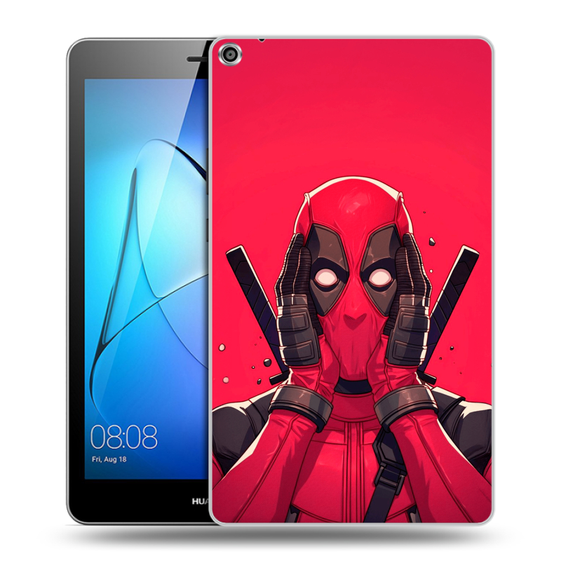 Силиконовый чехол на Huawei MediaPad T3 8 с принтом Дедпул Deadpool Силиконовый чехол на Huawei MediaPad T3 8 с принтом Дедпул Deadpool