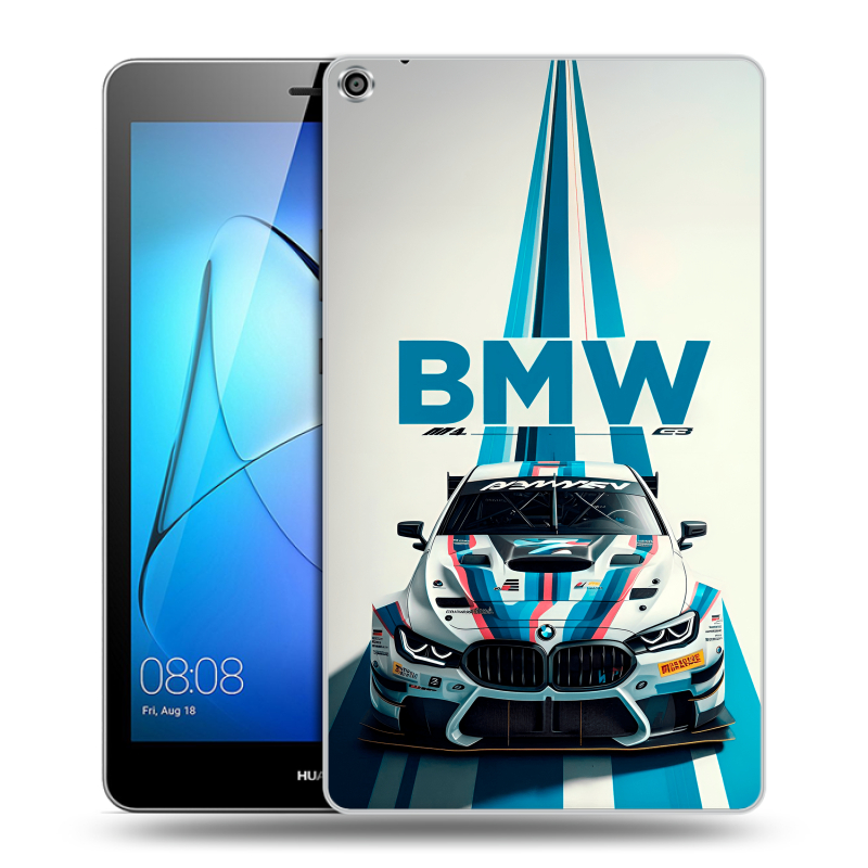 Силиконовый чехол на Huawei MediaPad T3 8 с принтом БМВ BMW Силиконовый чехол на Huawei MediaPad T3 8 с принтом БМВ BMW